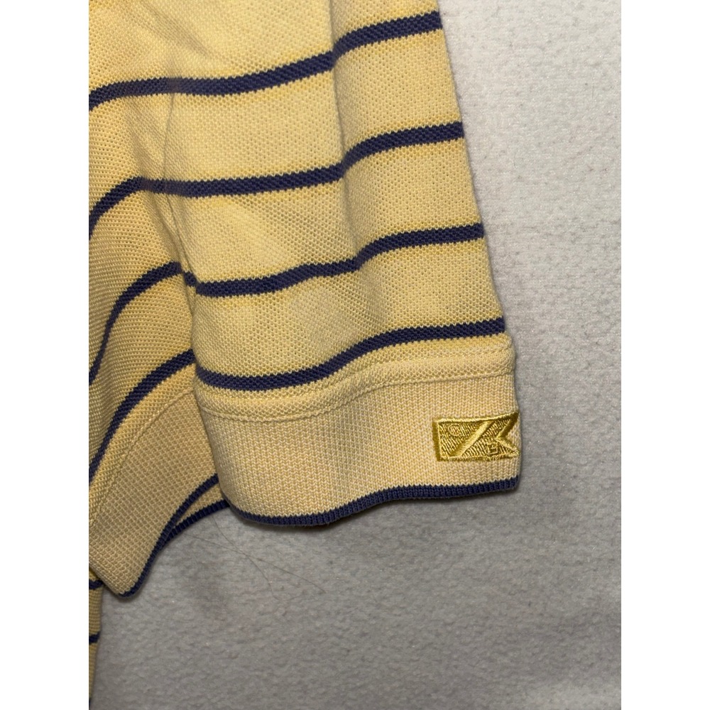 Lot of 2 Nike Golf Dri-FIT & Cutter Buck Polo Shirts Mens XL Yellow Striped - Picture 9 of 10